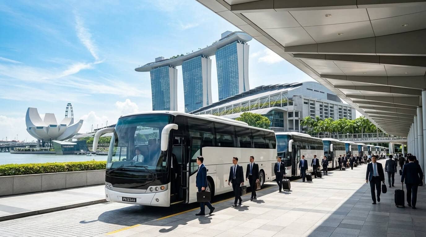 45-seater coach available for charter in singapore