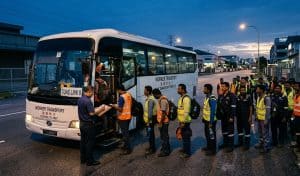 construction workers monthly transport